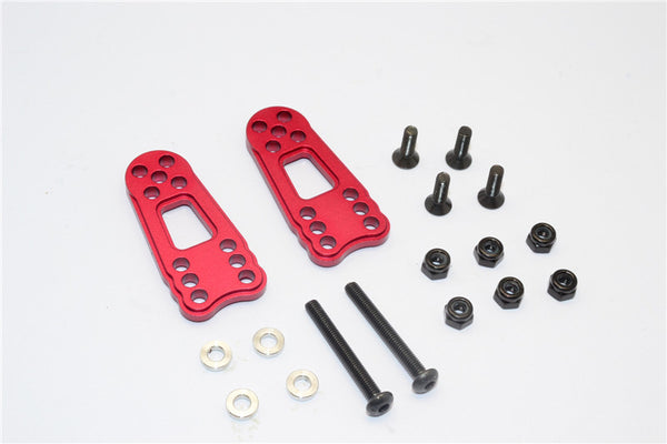 Gmade Sawback Aluminum Front/Rear Adjustable Shock Stay - 2Pcs Set Red