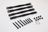 Gmade Sawback Aluminum Lower Anti-Thread Tie Rod - 4Pcs Set Black