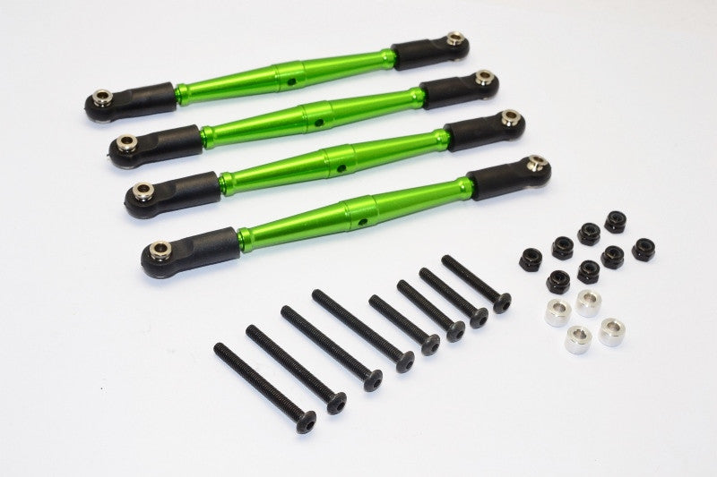 Gmade Sawback Aluminum Lower Anti-Thread Tie Rod - 4Pcs Set Green