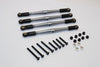 Gmade Sawback Aluminum Lower Anti-Thread Tie Rod - 4Pcs Set Gray Silver