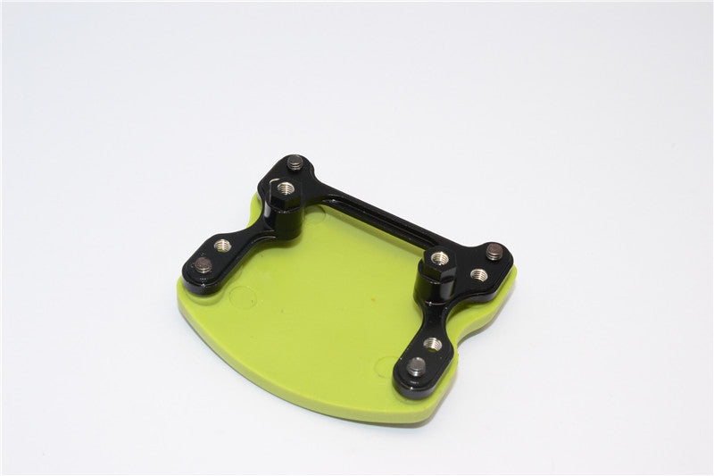 Gmade Sawback Aluminum+Plastic Front/Rear Skid Plate Mount - 1 Set Black