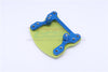 Gmade Sawback Aluminum+Plastic Front/Rear Skid Plate Mount - 1 Set Blue