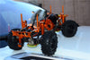 Gmade Sawback Aluminum Front/Rear Body Post With Mount - 2Pcs Set Orange