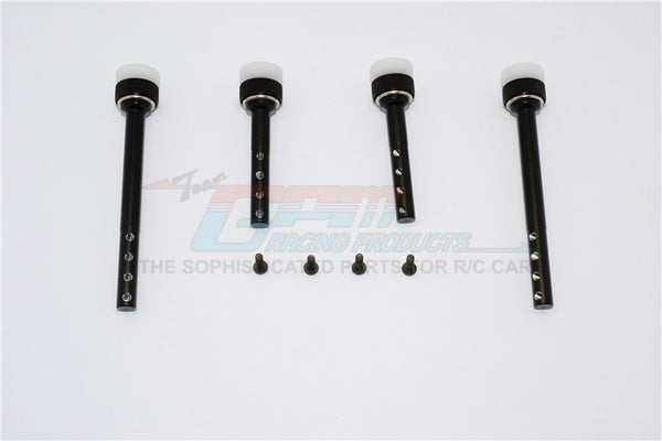 Gmade Sawback GS01 & Sawback 4LS Aluminum Front+Rear Magnet Body Post - 1 Set Black