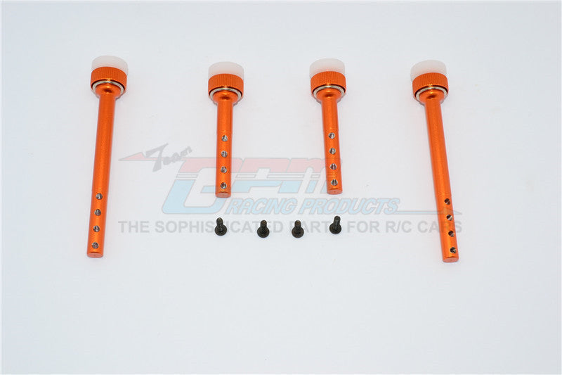 Gmade Sawback GS01 & Sawback 4LS Aluminum Front+Rear Magnet Body Post - 1 Set Orange