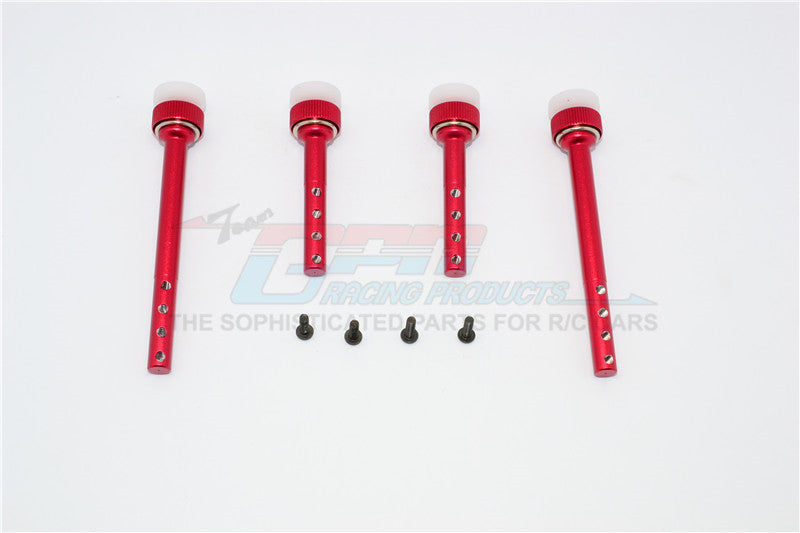 Gmade Sawback GS01 & Sawback 4LS Aluminum Front+Rear Magnet Body Post - 1 Set Red