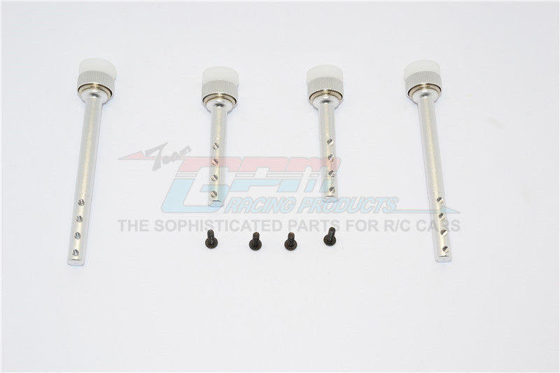 Gmade Sawback GS01 & Sawback 4LS Aluminum Front+Rear Magnet Body Post - 1 Set Silver