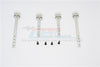 Gmade Sawback GS01 & Sawback 4LS Aluminum Front+Rear Magnet Body Post - 1 Set Silver