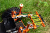 Gmade Sawback GS01 & Sawback 4LS Aluminum Front+Rear Magnet Body Post - 1 Set Orange