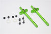 Gmade Sawback Aluminum Front/Rear Body Post With Mount - 2Pcs Set Green