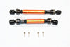 Gmade Sawback Steel+Aluminum Front & Rear Main Drive Shaft (F:118mm-128mm, R:110mm-118mm) - 2Pcs Set Orange