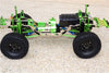 Gmade Sawback GS01 & Sawback 4LS Steel+Aluminum Front & Rear Main Drive Shaft (114mm-124mm) - 1Pr Set Green