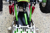 Gmade Sawback Steel+Aluminum Front & Rear Main Drive Shaft (F:118mm-128mm, R:110mm-118mm) - 2Pcs Set Green