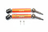 Traxxas XO-01 Supercar Harden Steel #45 Rear Axle CVD Drive Shaft With Alloy Body - 1 Pair Set Orange