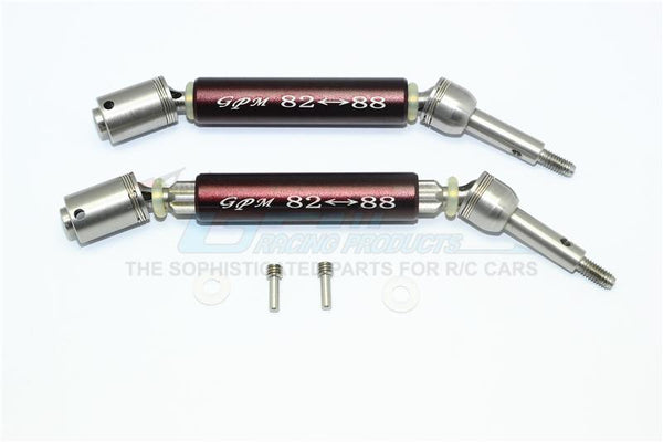 Traxxas XO-01 Supercar Stainless Steel 304 + Aluminum Rear CVD Drive Shaft - 1Pr Set Brown