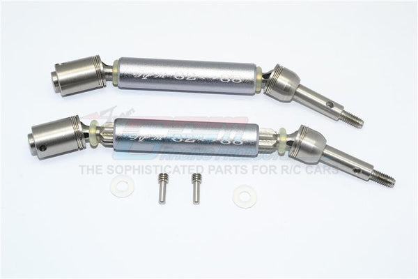 Traxxas XO-01 Supercar Stainless Steel 304 + Aluminum Rear CVD Drive Shaft - 1Pr Set Gray Silver