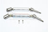 Traxxas XO-01 Supercar Stainless Steel 304 + Aluminum Rear CVD Drive Shaft - 1Pr Set Silver