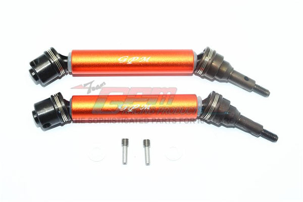 Traxxas XO-01 Supercar Harden Steel #45 Front Axle CVD Drive Shaft With Alloy Body - 1 Pair Set Orange