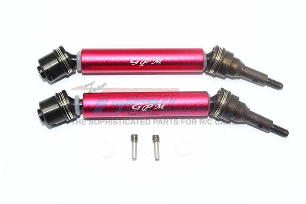 Traxxas XO-01 Supercar Harden Steel #45 Front Axle CVD Drive Shaft With Alloy Body - 1 Pair Set Red