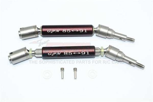 Traxxas XO-01 Supercar Stainless Steel 304 + Aluminum Front CVD Drive Shaft - 1Pr Set Brown