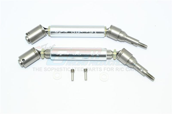 Traxxas XO-01 Supercar Stainless Steel 304 + Aluminum Front CVD Drive Shaft - 1Pr Set Silver