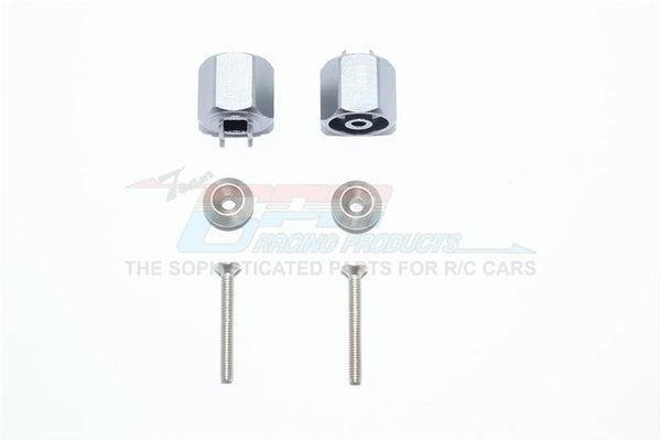 Tamiya T3-01 Dancing Rider Trike Aluminum Hex Adapter (+3mm) - 6Pc Set Gray Silver