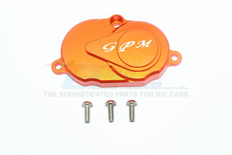 Tamiya T3-01 Dancing Rider Trike Aluminum Rear Gearbox Cover - 1Pc Set Orange