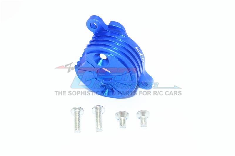 Tamiya T3-01 Dancing Rider Trike Aluminum Motor Mount With Heat Sink Fins - 1Pc Set Blue