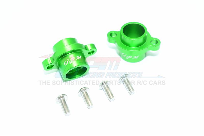 Tamiya T3-01 Dancing Rider Trike Aluminum Rear Axle Adapters - 1Pr Set Green