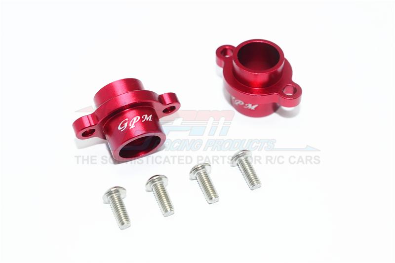 Tamiya T3-01 Dancing Rider Trike Aluminum Rear Axle Adapters - 1Pr Set Red