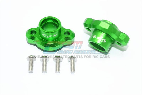Tamiya T3-01 Dancing Rider Trike Aluminum Rear Axle Adapters ( Enclosed Design) - 1Pr Set Green