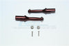Tamiya T3-01 Dancing Rider Trike Aluminum Rear Wheel Shaft - 1Pr Set Brown