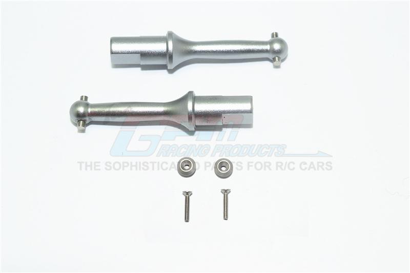 Tamiya T3-01 Dancing Rider Trike Aluminum Rear Wheel Shaft - 1Pr Set Gray Silver