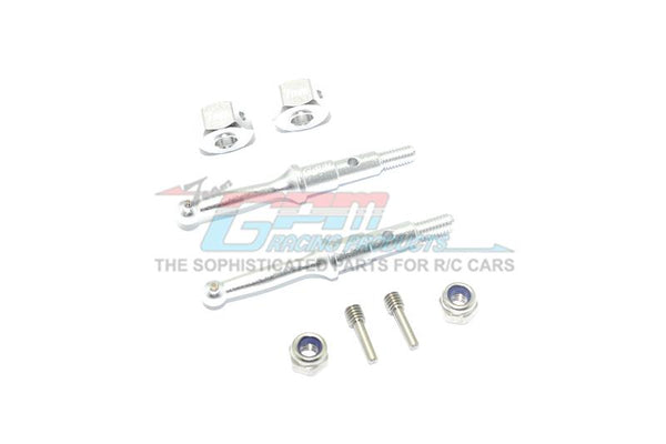 Tamiya T3-01 Dancing Rider Trike Aluminum Rear Wheel Shaft With Hex Adapter (7mm) - 8Pc Set Silver