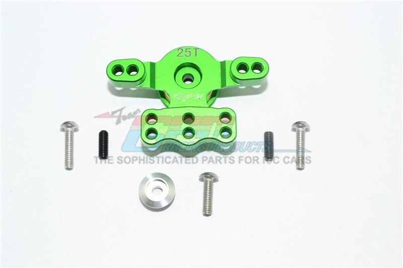 Tamiya T3-01 Dancing Rider Trike Aluminum Servo Saver - 1 Set Green