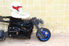 Tamiya T3-01 Dancing Rider Trike Aluminum Front Wheel (5 Poles Design) - 1Pc Set Orange