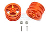 Tamiya T3-01 Dancing Rider Trike Aluminum Rear Wheel (5 Poles Design) - 1Pr Set Orange