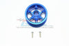 Tamiya T3-01 Dancing Rider Trike Aluminum Front Wheel (6 Poles Design) -1Pc Set Blue