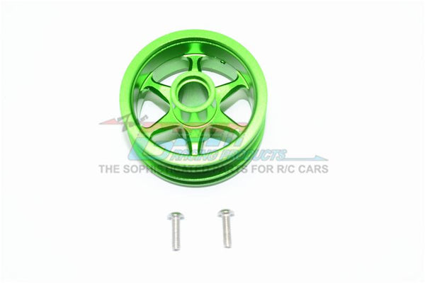 Tamiya T3-01 Dancing Rider Trike Aluminum Front Wheel (6 Poles Design) -1Pc Set Green