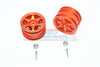 Tamiya T3-01 Dancing Rider Trike Aluminum Rear Wheel (6 Poles Design) - 1Pr Set Orange