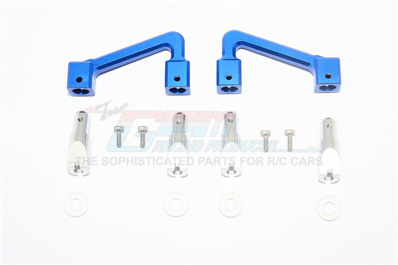 Tamiya T3-01 Dancing Rider Trike Aluminum Body Mount & Stabilizer - 14Pc Set Blue
