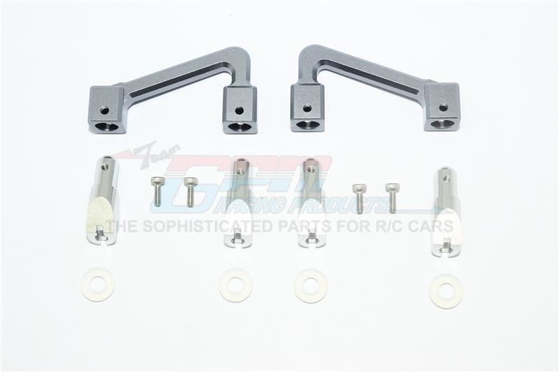 Tamiya T3-01 Dancing Rider Trike Aluminum Body Mount & Stabilizer - 14Pc Set Gray Silver