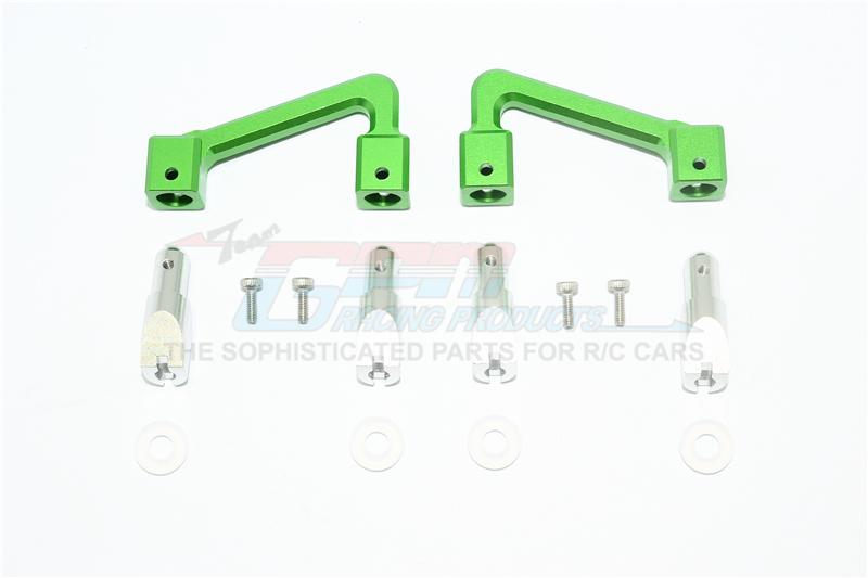 Tamiya T3-01 Dancing Rider Trike Aluminum Body Mount & Stabilizer - 14Pc Set Green