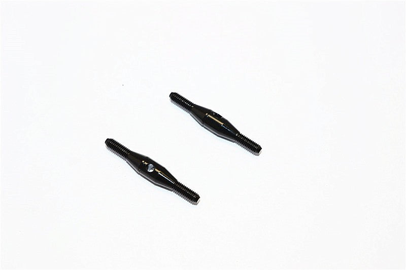 Aluminum 3mm Clockwise And Anti Clockwise Turnbuckles (Total Length 30mm, Both Sides Thread 7.5mm, Body 15mm) - 1Pr Black - JTeamhobbies