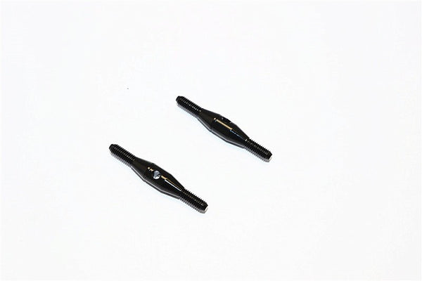 Aluminum 3mm Clockwise And Anti Clockwise Turnbuckles (Total Length 30mm, Both Sides Thread 7.5mm, Body 15mm) - 1Pr Black - JTeamhobbies