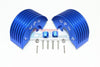 Tamiya T3-01 Dancing Rider Trike Aluminum Rear Fender With Hex Adapter (+3mm) - 12Pc Set Blue