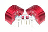 Tamiya T3-01 Dancing Rider Trike Aluminum Rear Fender With Hex Adapter (+3mm) - 12Pc Set Red