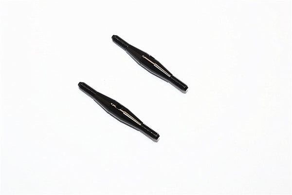 Aluminum 3mm Clockwise And Anti Clockwise Turnbuckles (Total Length 35mm, Both Sides Thread 7.5mm, Body 20mm) - 1Pr Black - JTeamhobbies