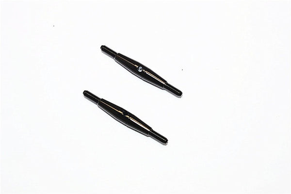 Aluminum 3mm Clockwise And Anti Clockwise Turnbuckles (Total Length 40mm, Both Sides Thread 7.5mm, Body 25mm) - 1Pr Black - JTeamhobbies
