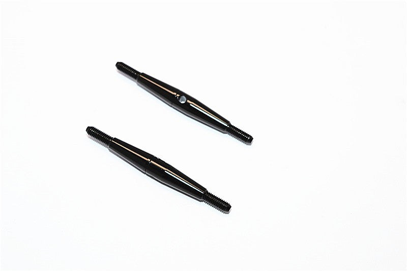 Aluminum 3mm Clockwise And Anti Clockwise Turnbuckles (Total Length 45mm, Both Sides Thread 7.5mm, Body 30mm) - 1Pr Black - JTeamhobbies